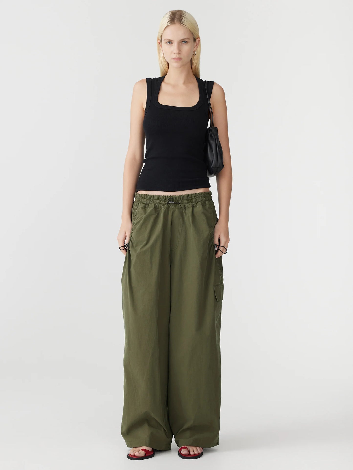 CRUSHED COTTON HIKER PANT - KHAKI