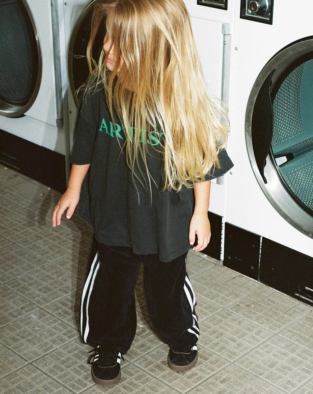 TWIN STRIPE TERRY PANT - PANDA