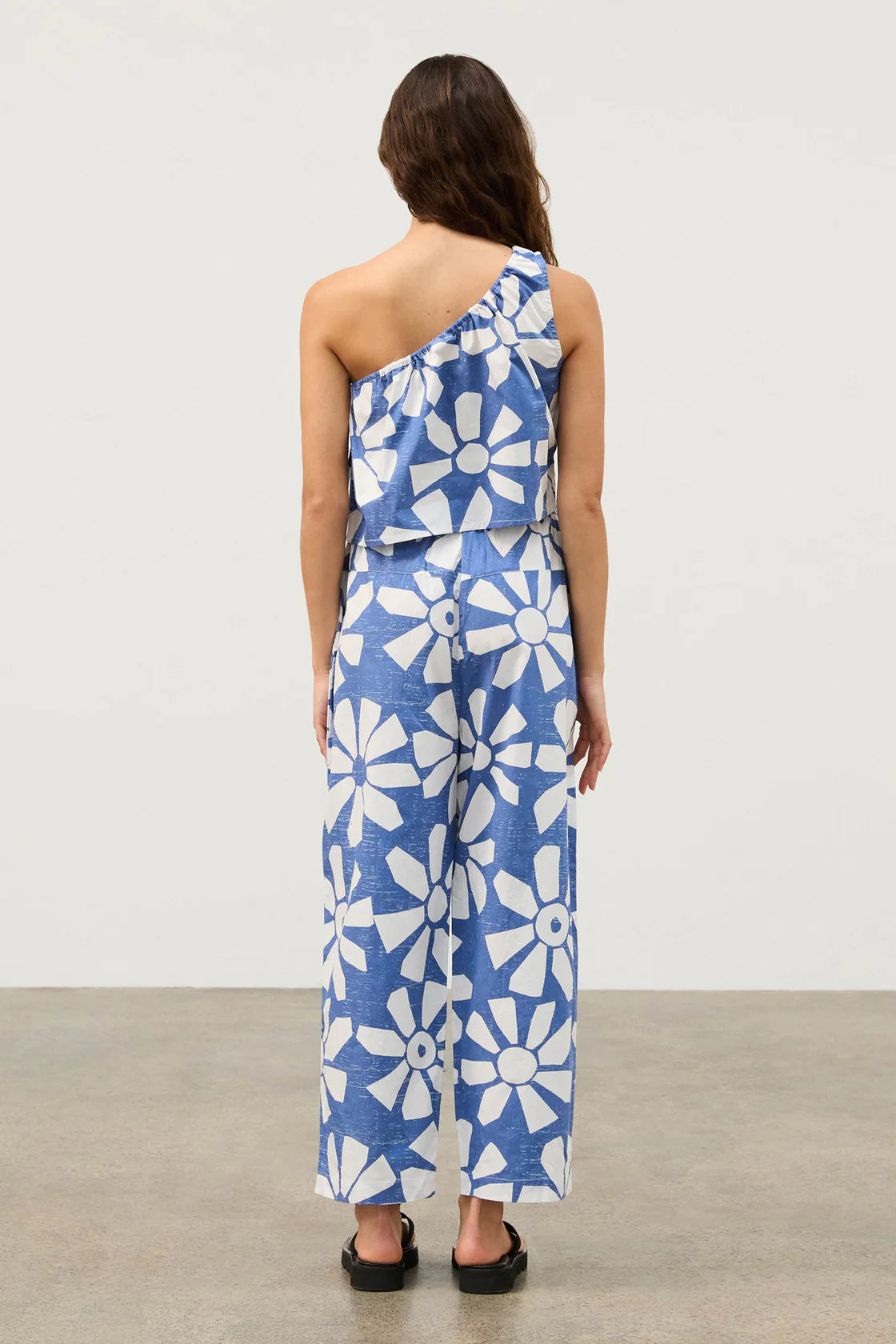 GEO FLOWER COTTON PANT - GEO FLOWER