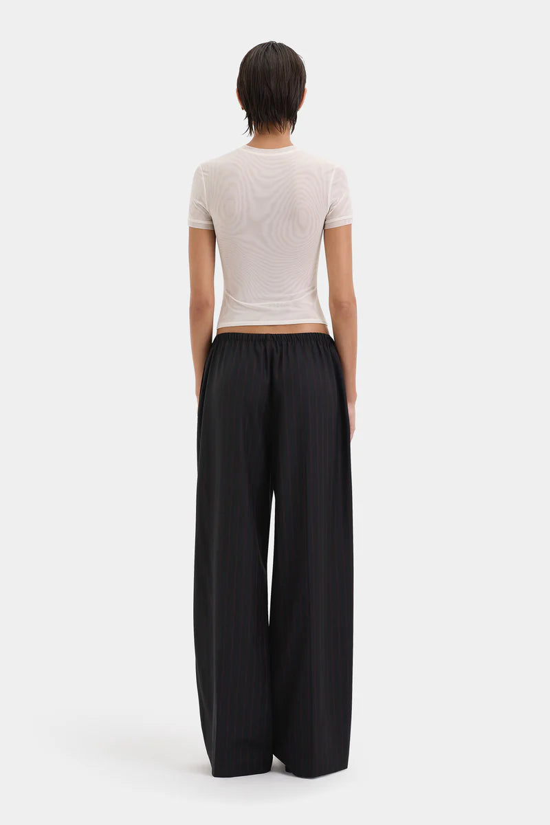 SORRENTINO DRAWSTRING PANT - RED PINSTRIPE