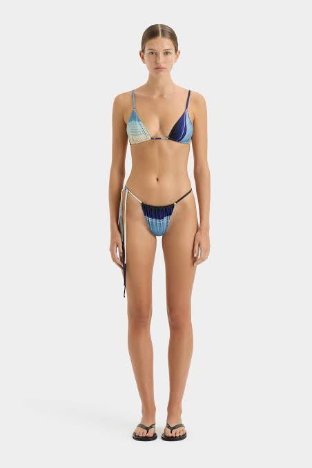 SUNVIEW STRING TRIANGLE TOP - SHORELINE STRIPE