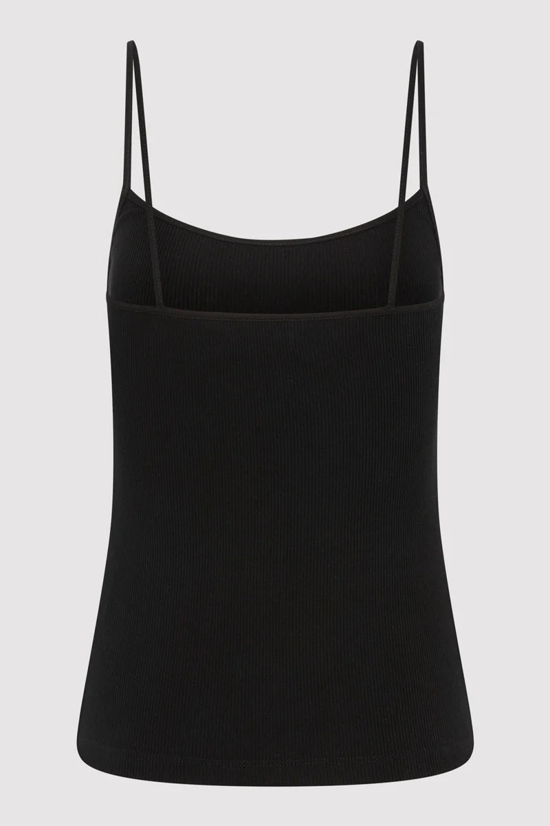 RIB CAMI - BLACK