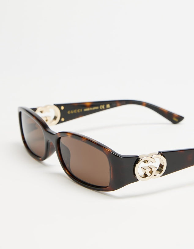 GUCCI RECTANGLE SUNGLASSES GG1661S002 - HAVANA