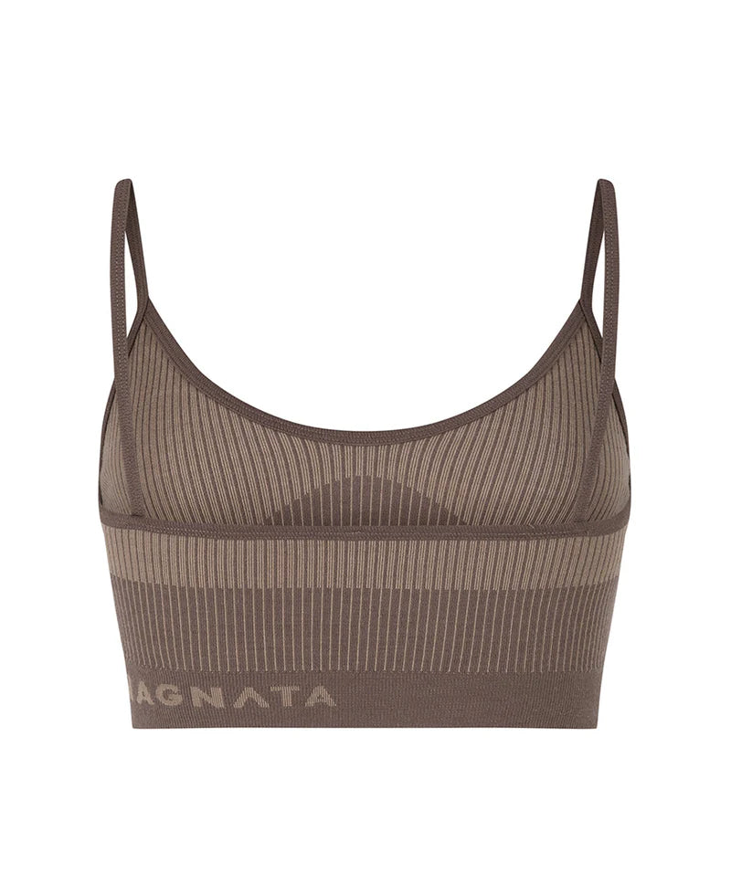 RYO WOOL RIB CROP - MOCHA