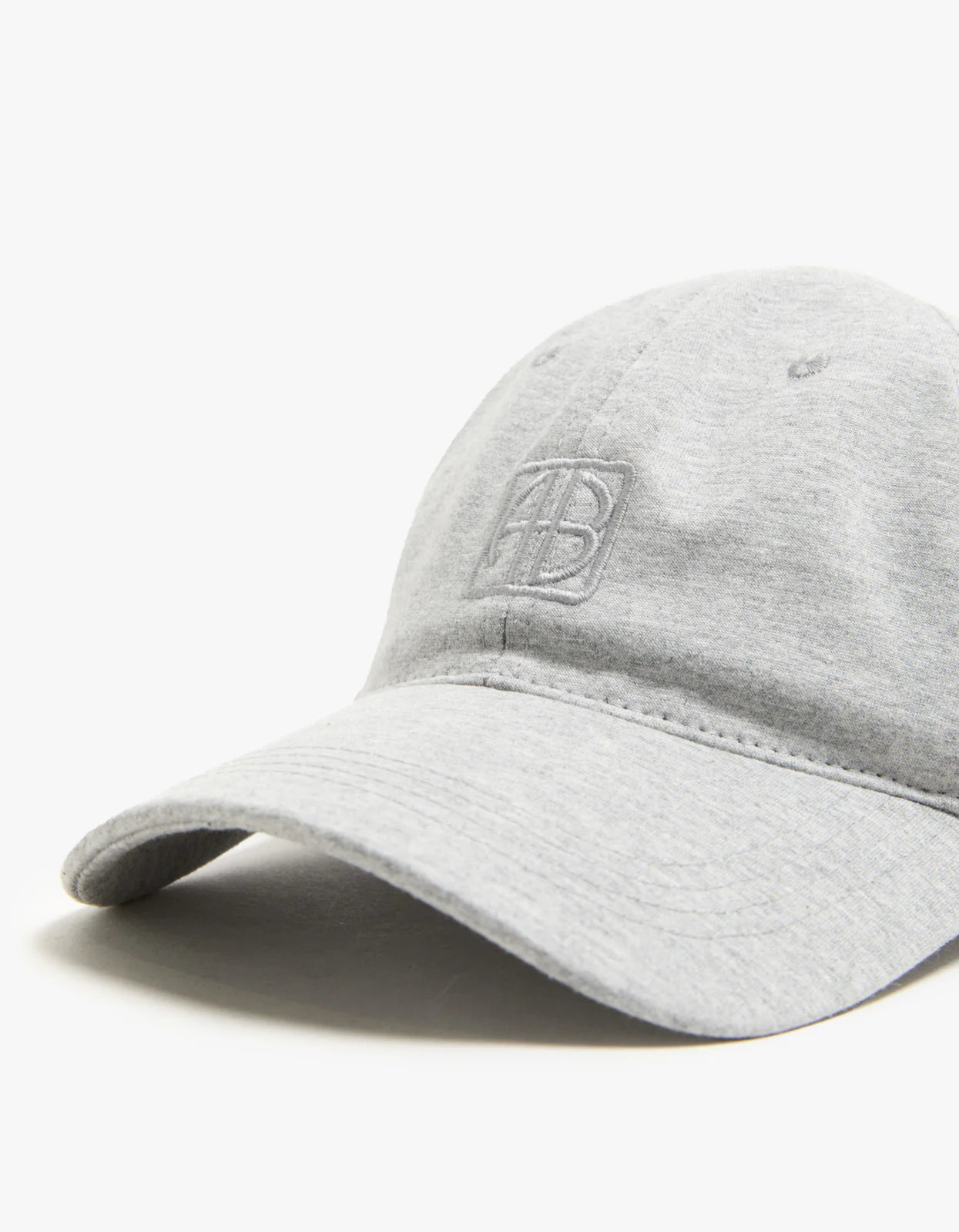 JEREMY BASEBALL CAP FRAMED MONOGRAM - HEATHER GREY