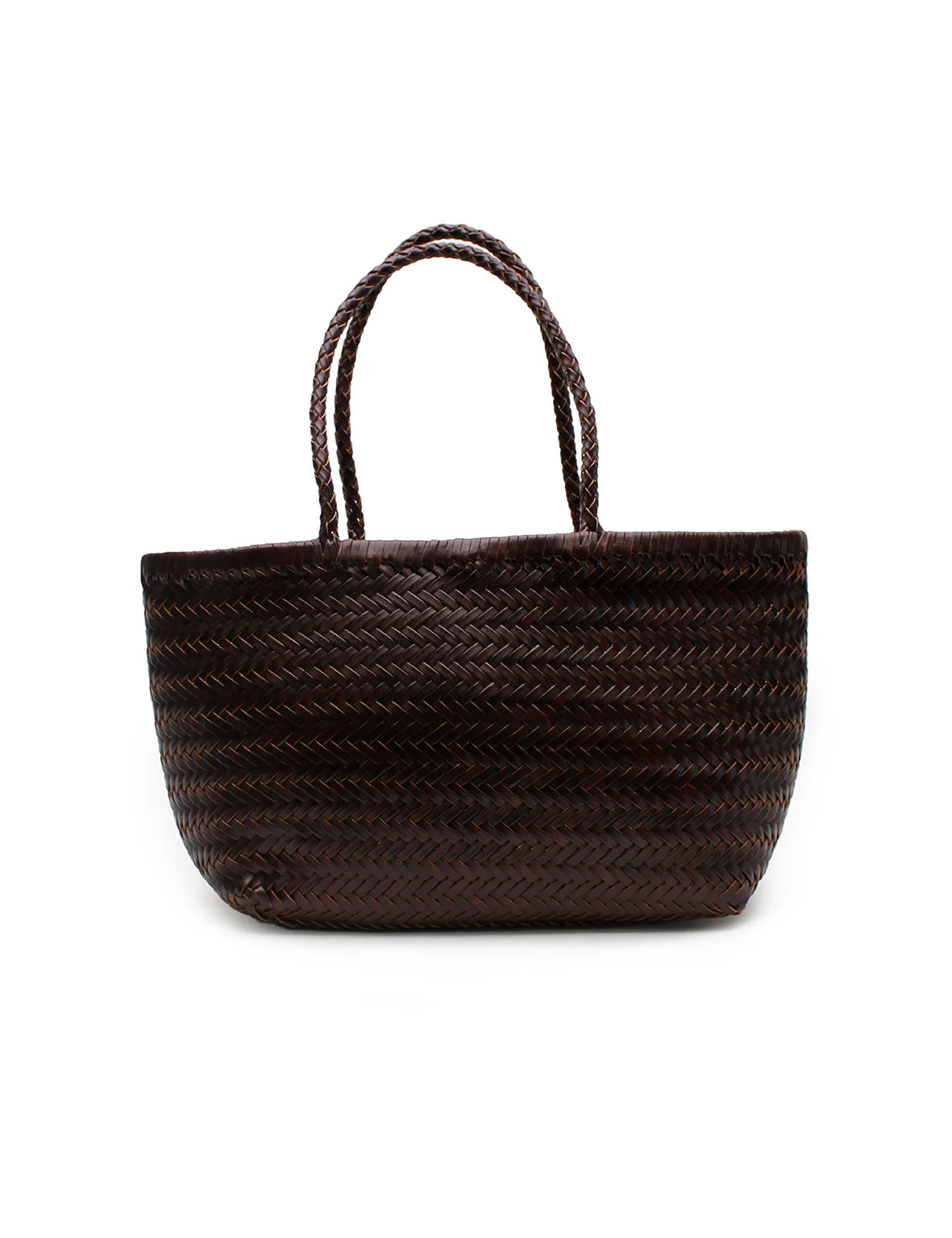 AMELIA WOVEN BAG - CHOCOLATE