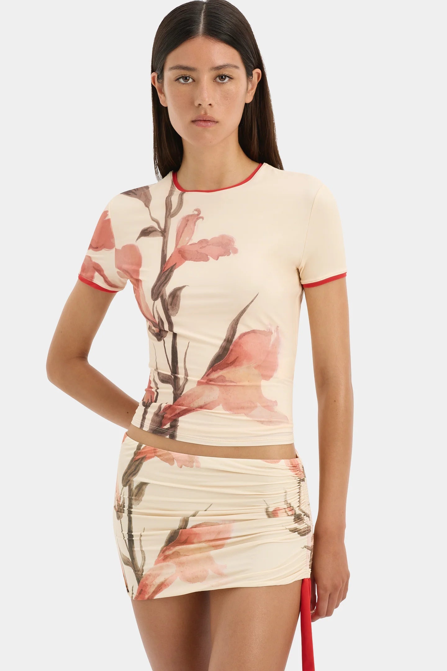 HANA MINI SKIRT - GLADIOLI PRINT