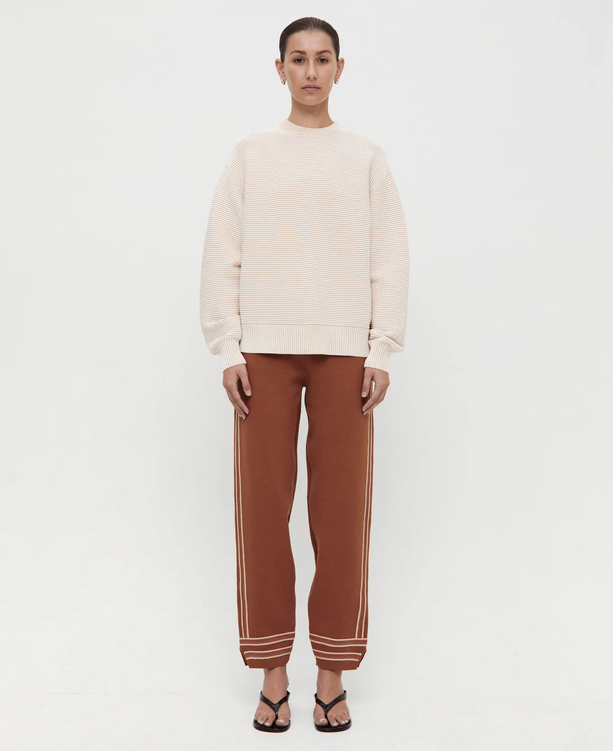 ORGANIC MOTLEY TRACK PANT - SPICE