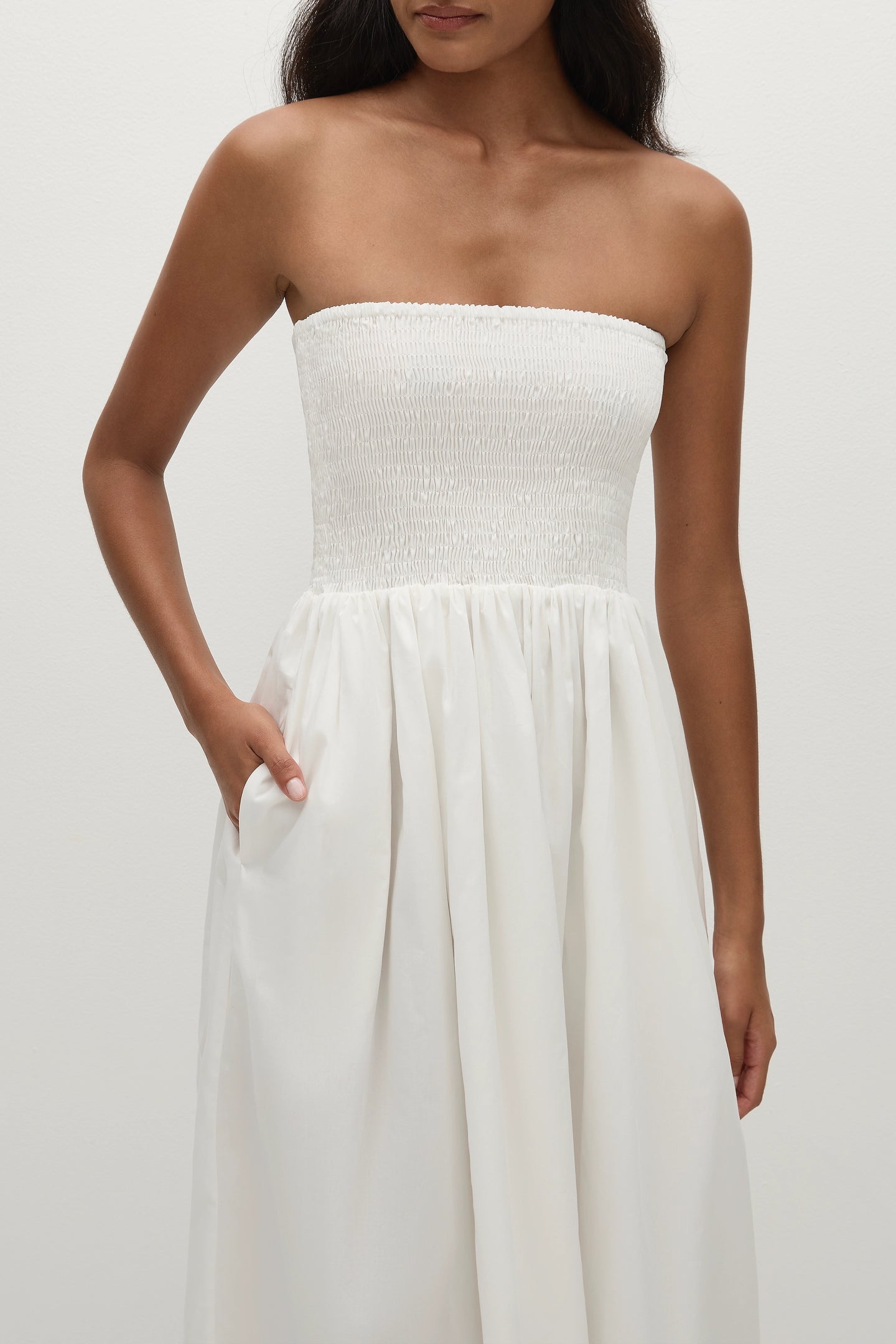 IBEN MIDI DRESS - WHITE