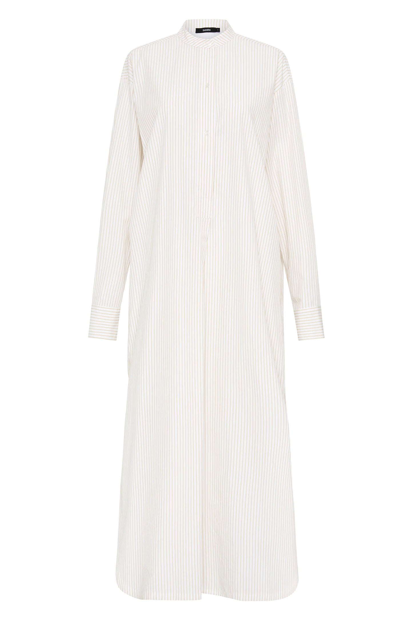 STRIPE TUNIC DRESS - SAND/WHITE