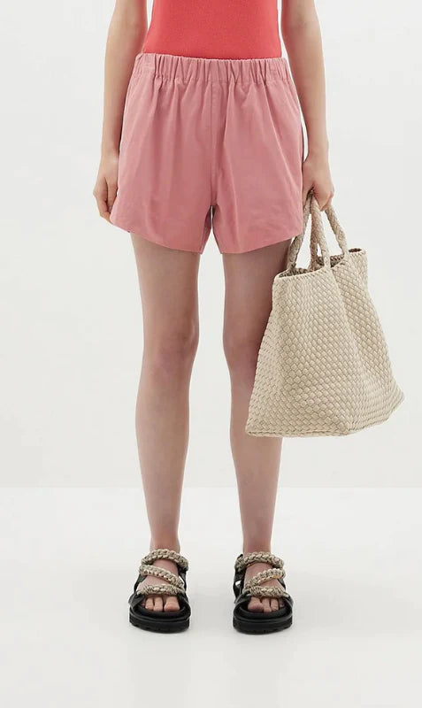 CANVAS FLARED SHORT - PINK POMELO
