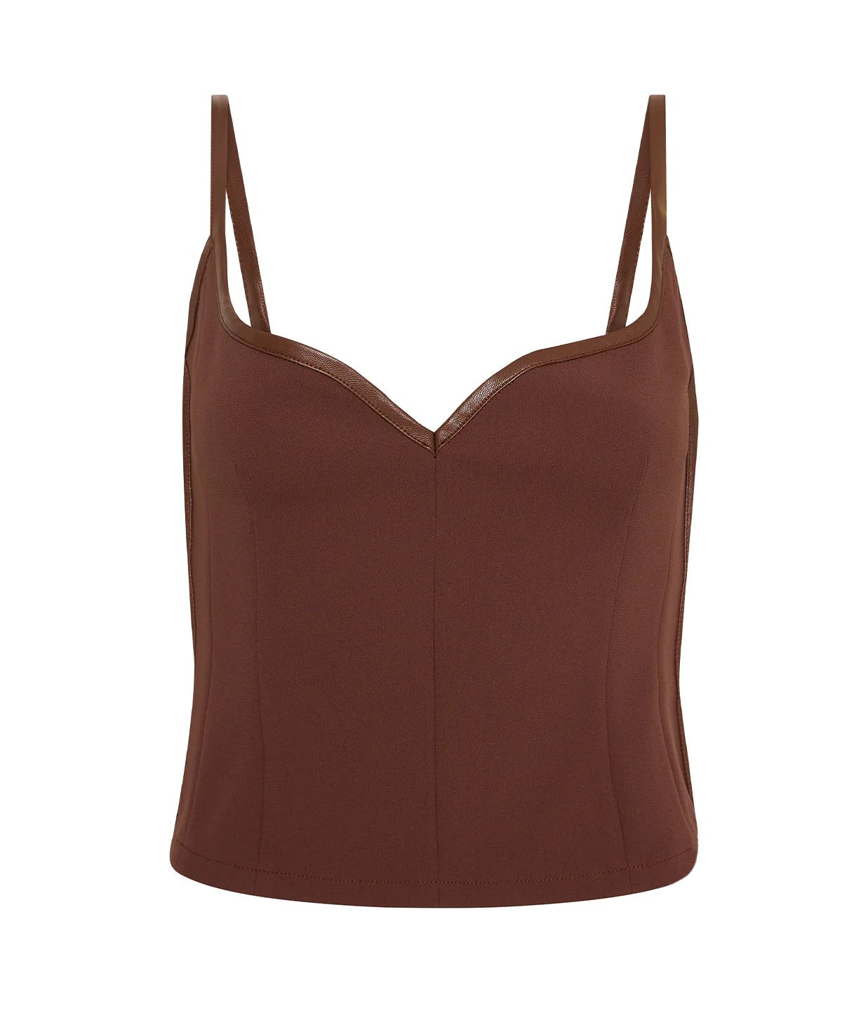 08 HEART SINGLET - COCOA