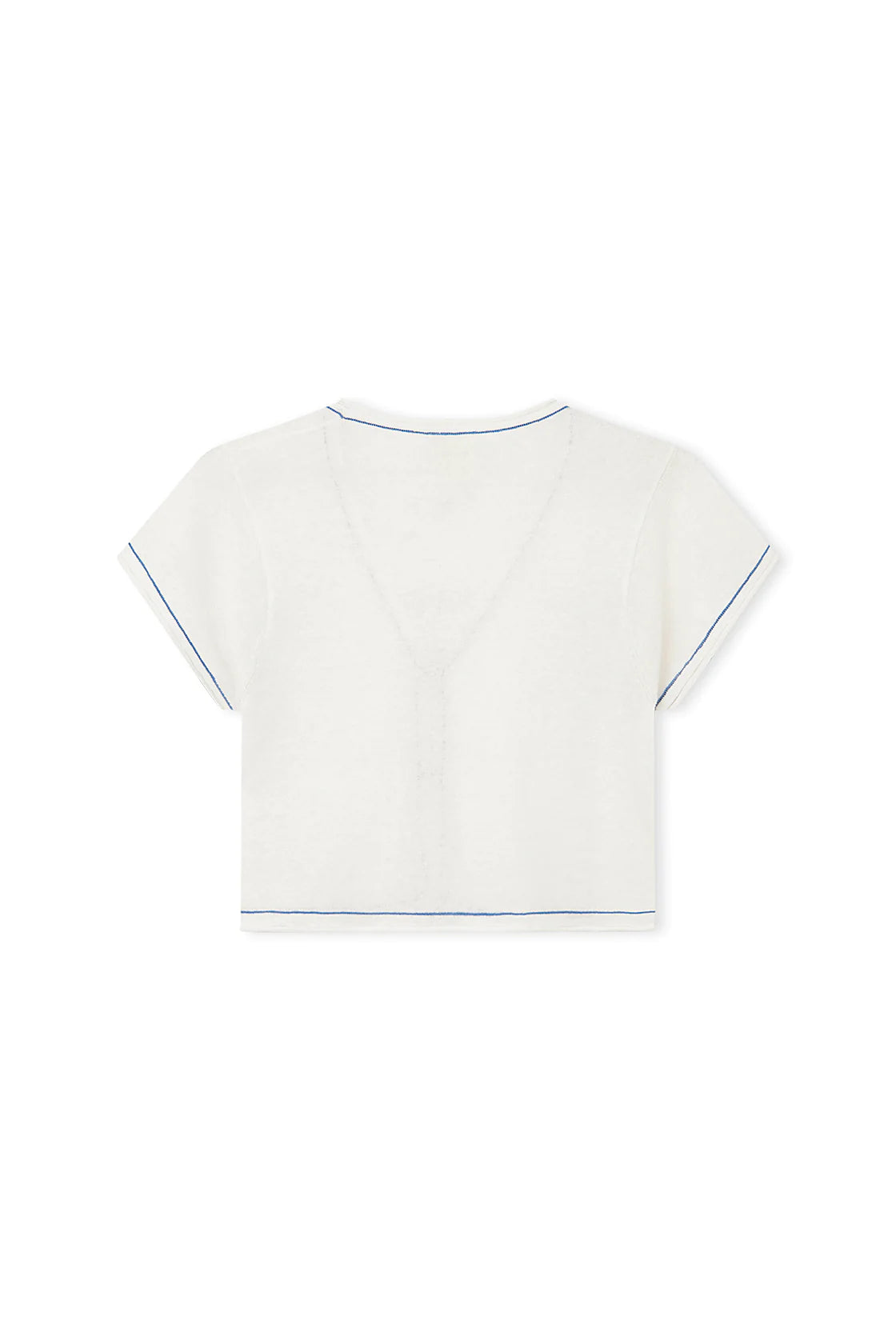 MILK CONTRAST KNIT TOP - MILK