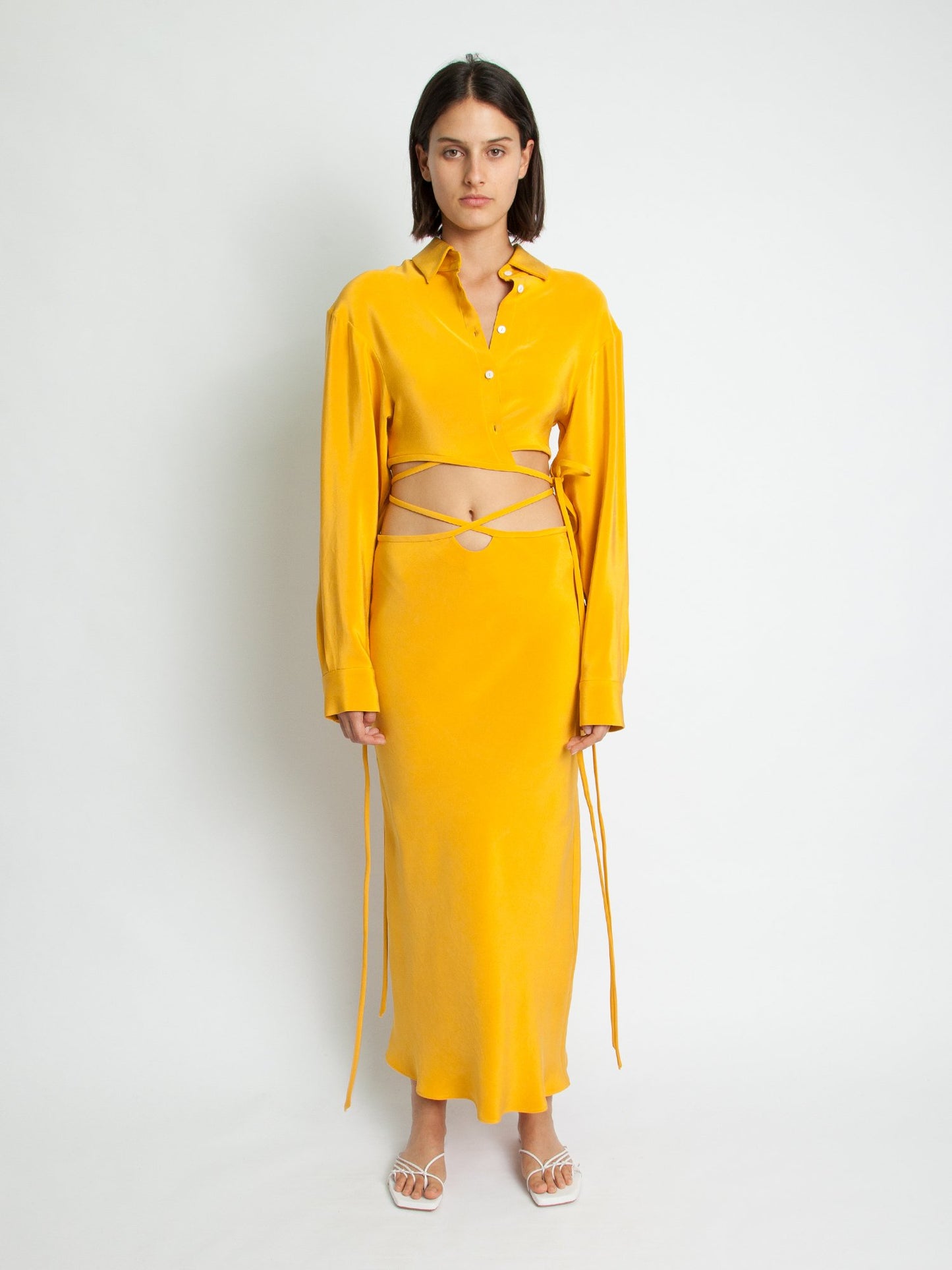 LOOPHOLE BIAS TIE SKIRT- MANGO