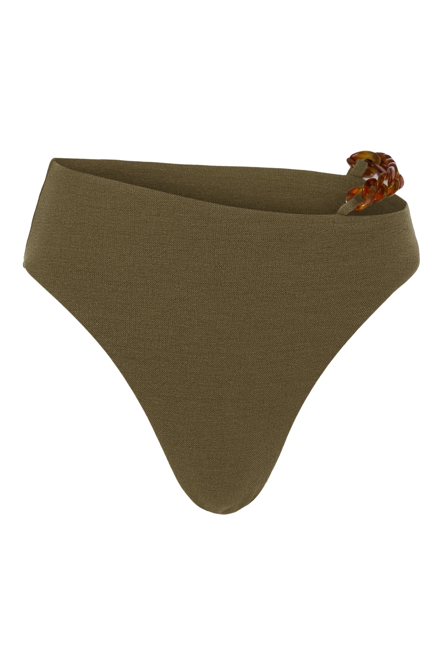 DEFIER CHAIN BOTTOM - OLIVE BOUCLE