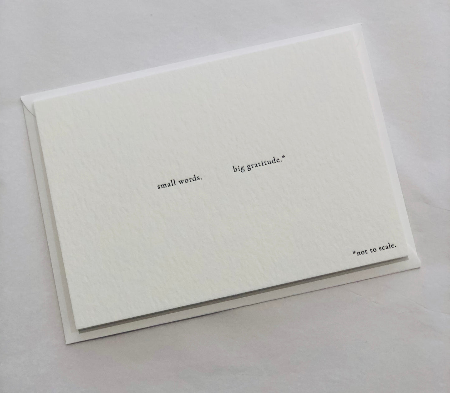 LETTER PRESS THANK YOU GIFT CARD