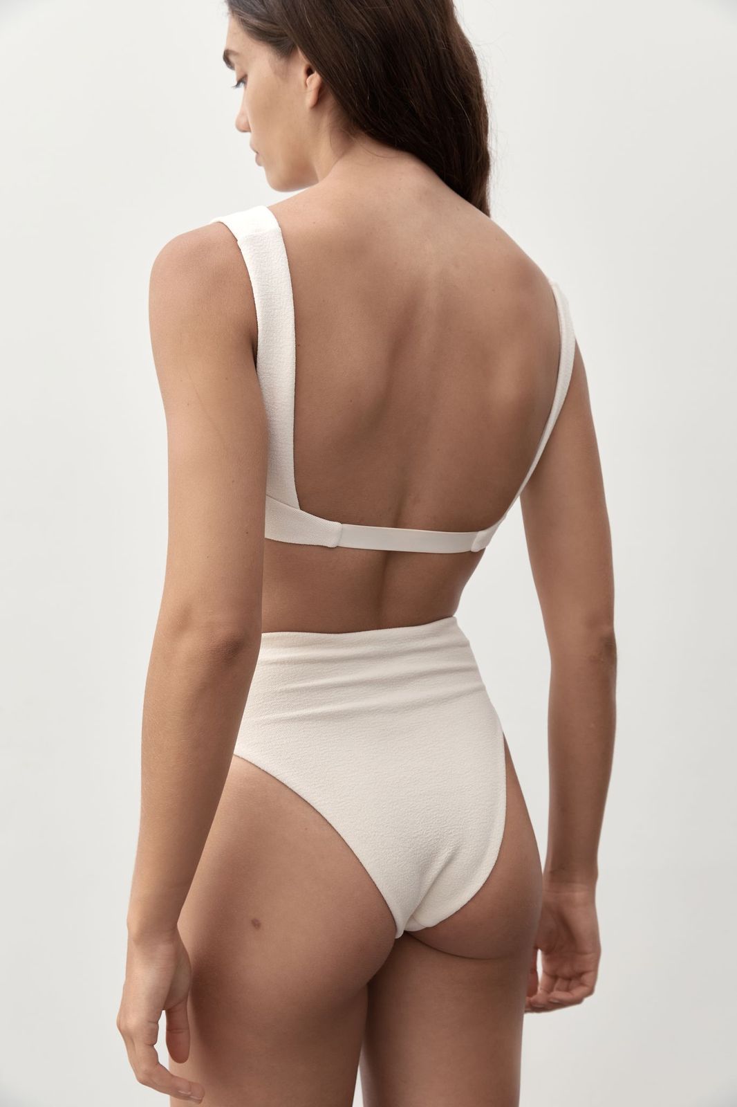 90S HIGH WAIST BOTTOM - BOUCLE ECRU