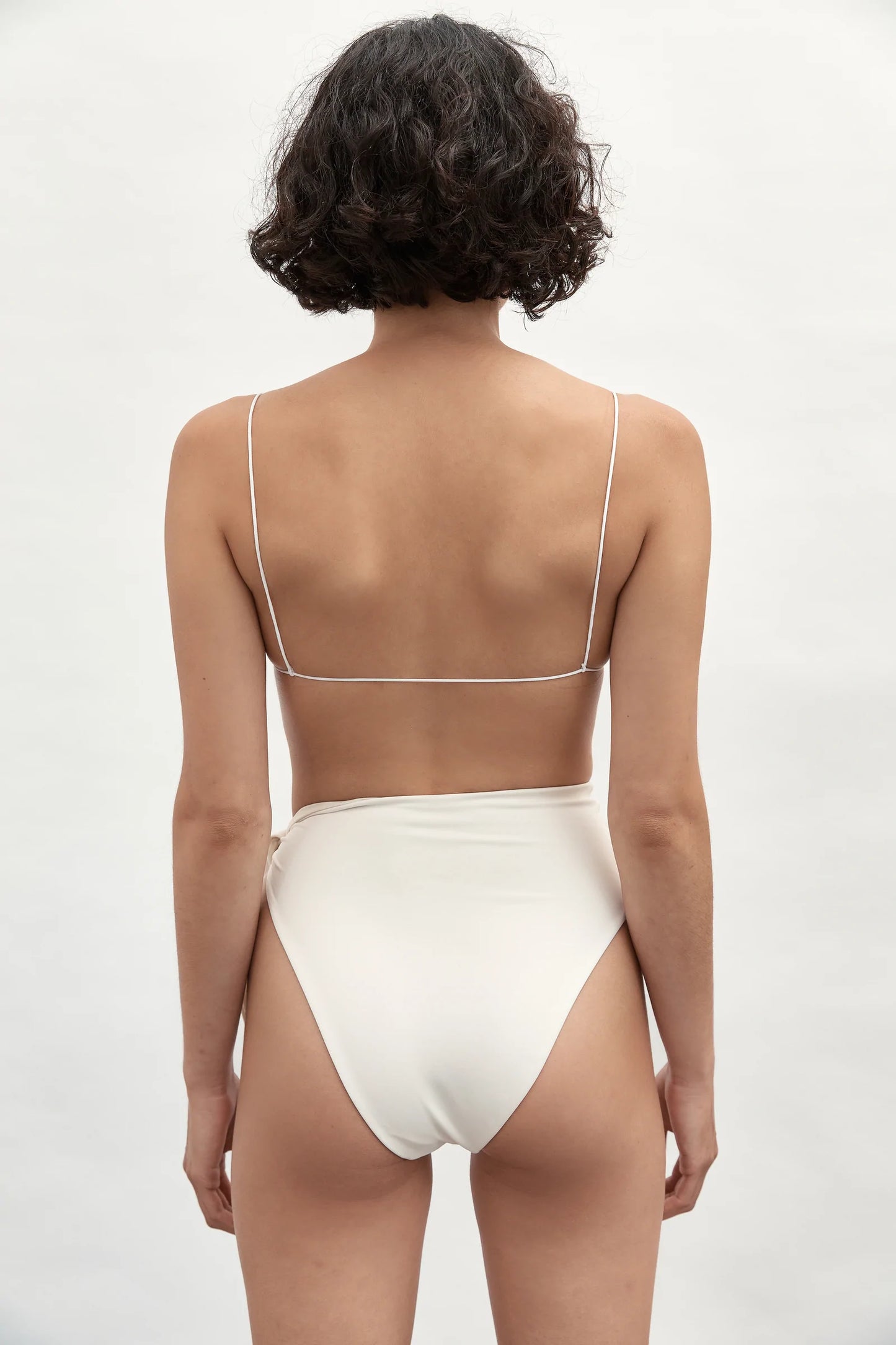 ASYMMETRICAL TIE BOTTOM - ECRU