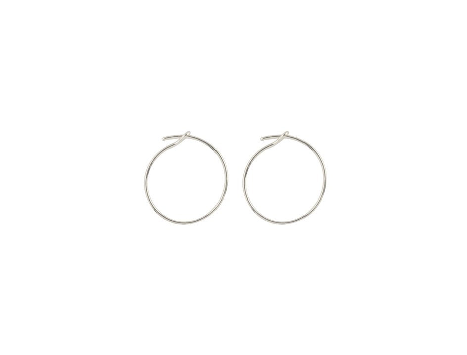 WELT HOOP EARRINGS - STERLING SILVER