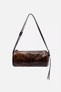 BROOKE MINI BARREL BAG - BRUNETTE PYTHON