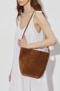 ELLY LARGE BUCKET BAG - SUEDE TOBACCO