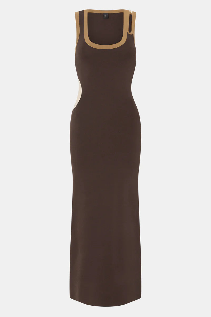 SALVADOR CUT OUT DRESS - BISCOTTI