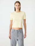 RIB BABY TSHIRT - LEMON SORBET