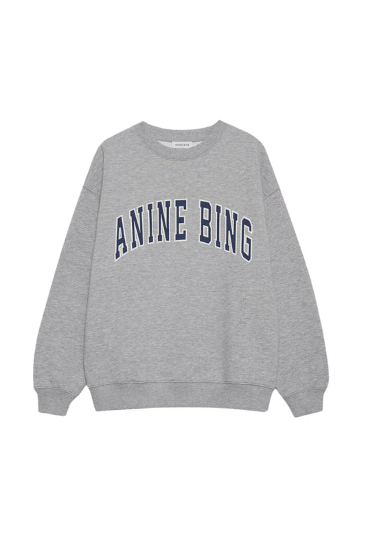 (PRE-ORDER) SPENCER SWEATSHIRT ANINE BING - HEATHER GREY WITH NAVY