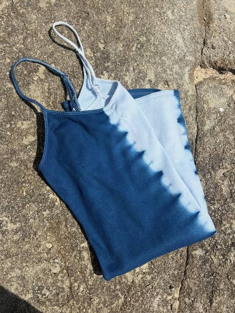 EQUANIMITY RIBBED MINI DRESS - BLUE KYANITE