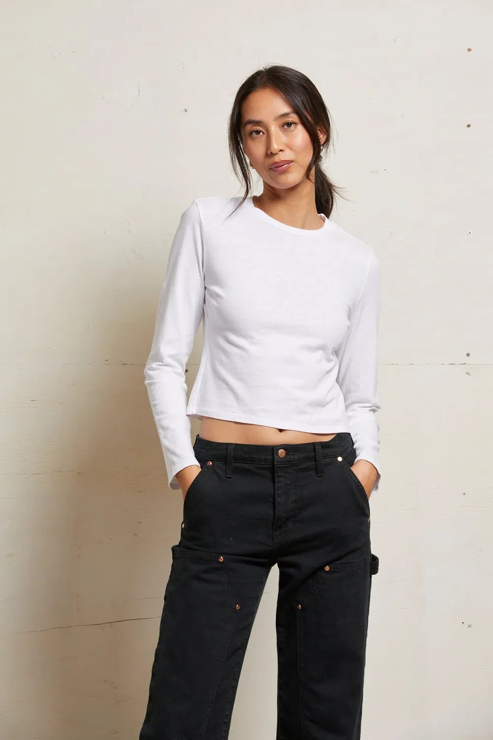 JAMIE LONGSLEEVE TOP - WHITE