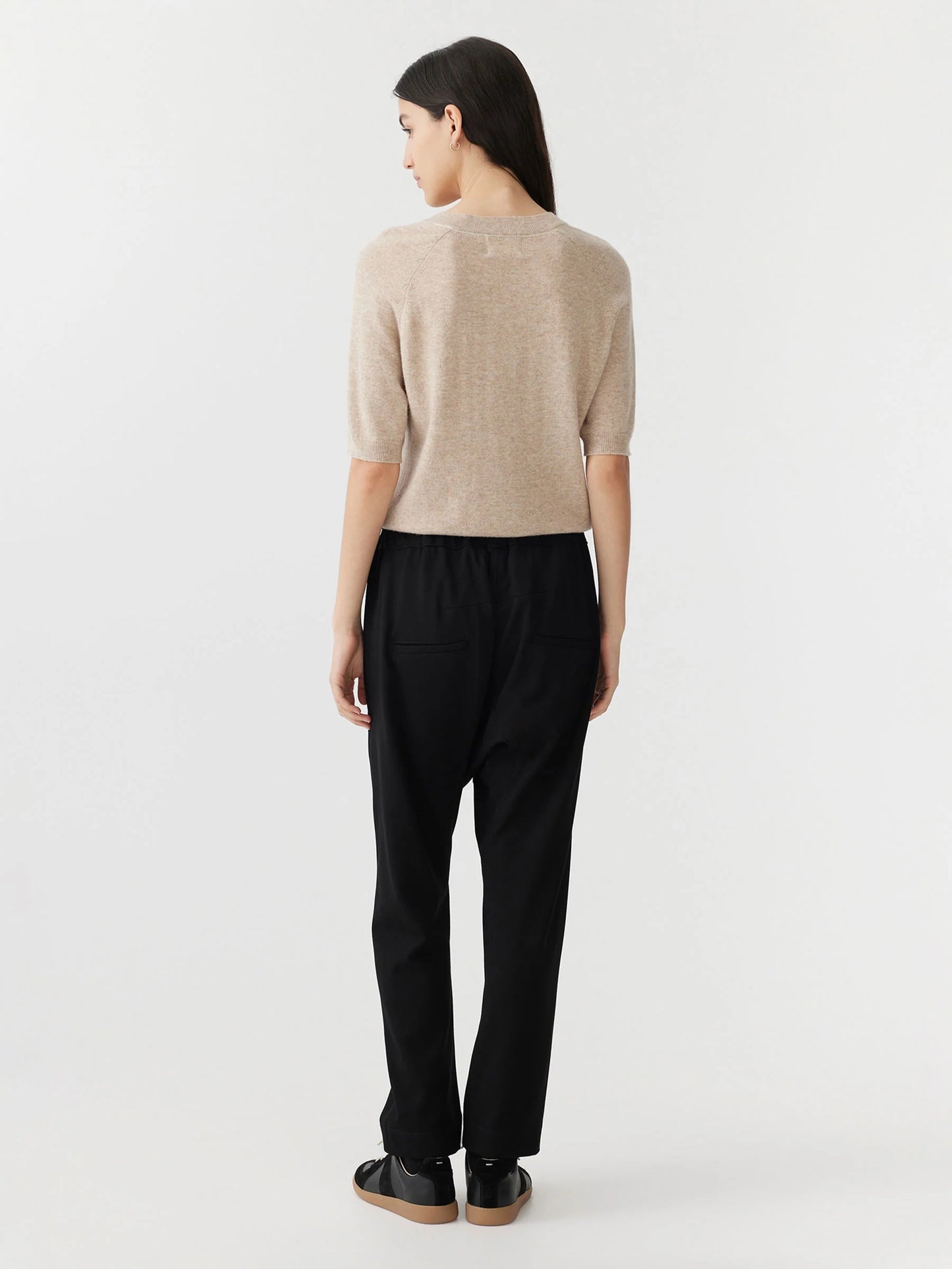 VISCOSE JERSEY RELAXED PANT - BLACK