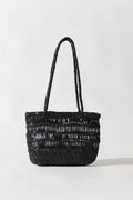 TEXTURED PETIT BAGU - BLACK