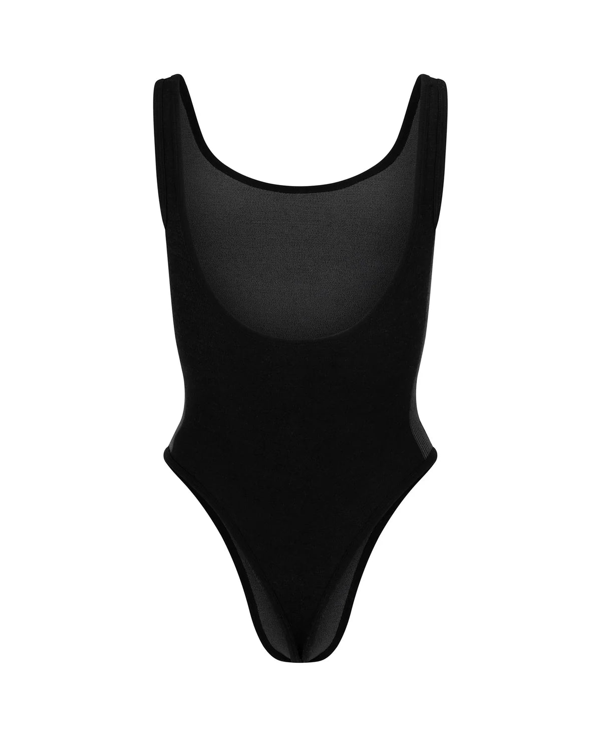 HOUNDSTOOTH WOOL BODYSUIT - BLACK