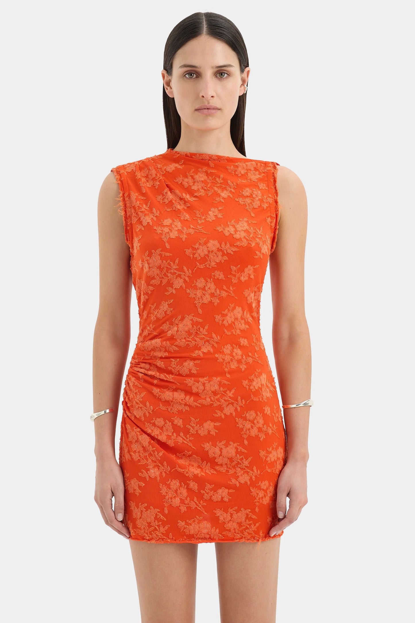 (PRE-ORDER) BLANCA MINI DRESS - PALMERA TANGERINE