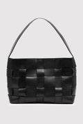 WOVEN MINI TOTE - BLACK