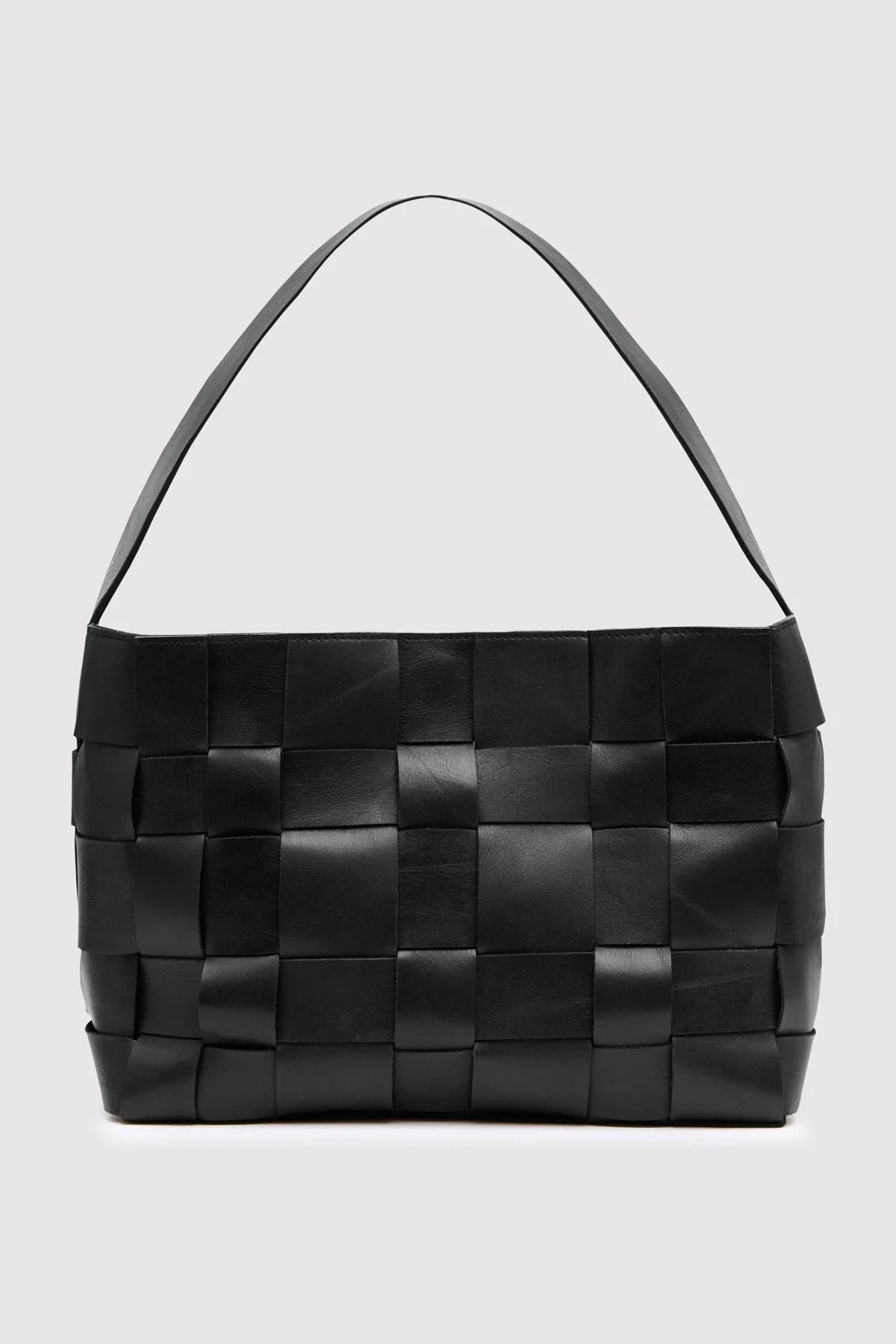 WOVEN MINI TOTE - BLACK