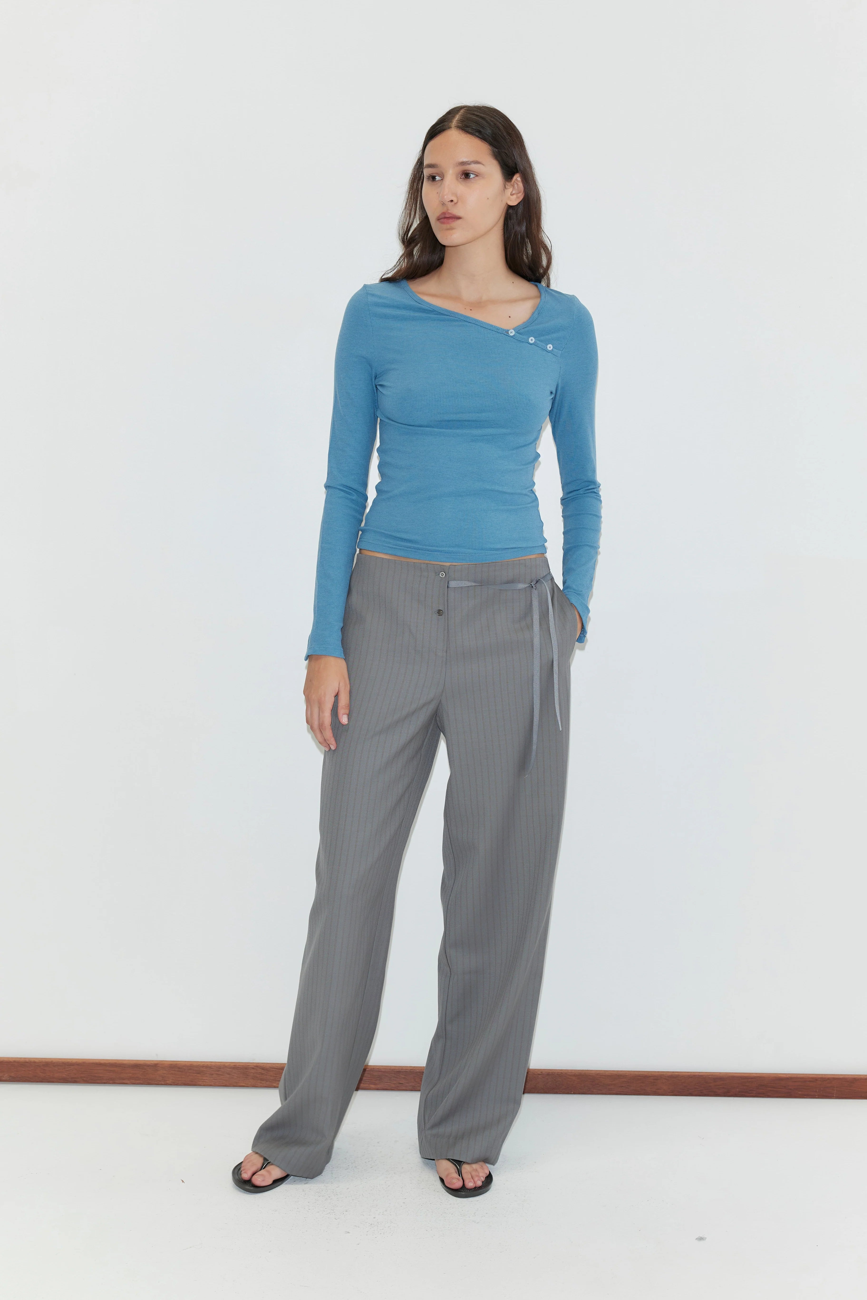 BOXER PANT - GREY STRIPE