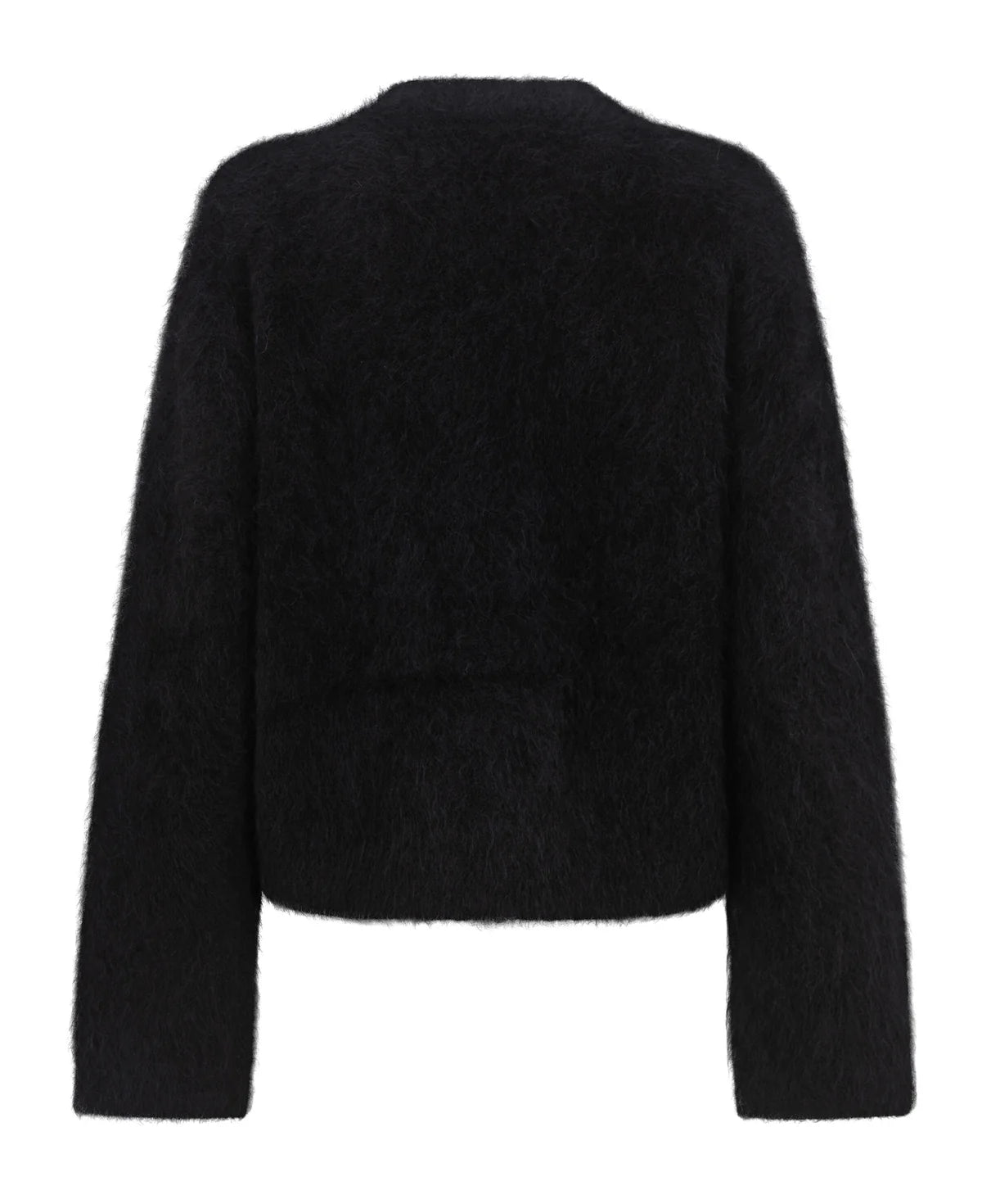 (PRE-ORDER) BRUSHED ALPACA CARDIGAN - BLACK