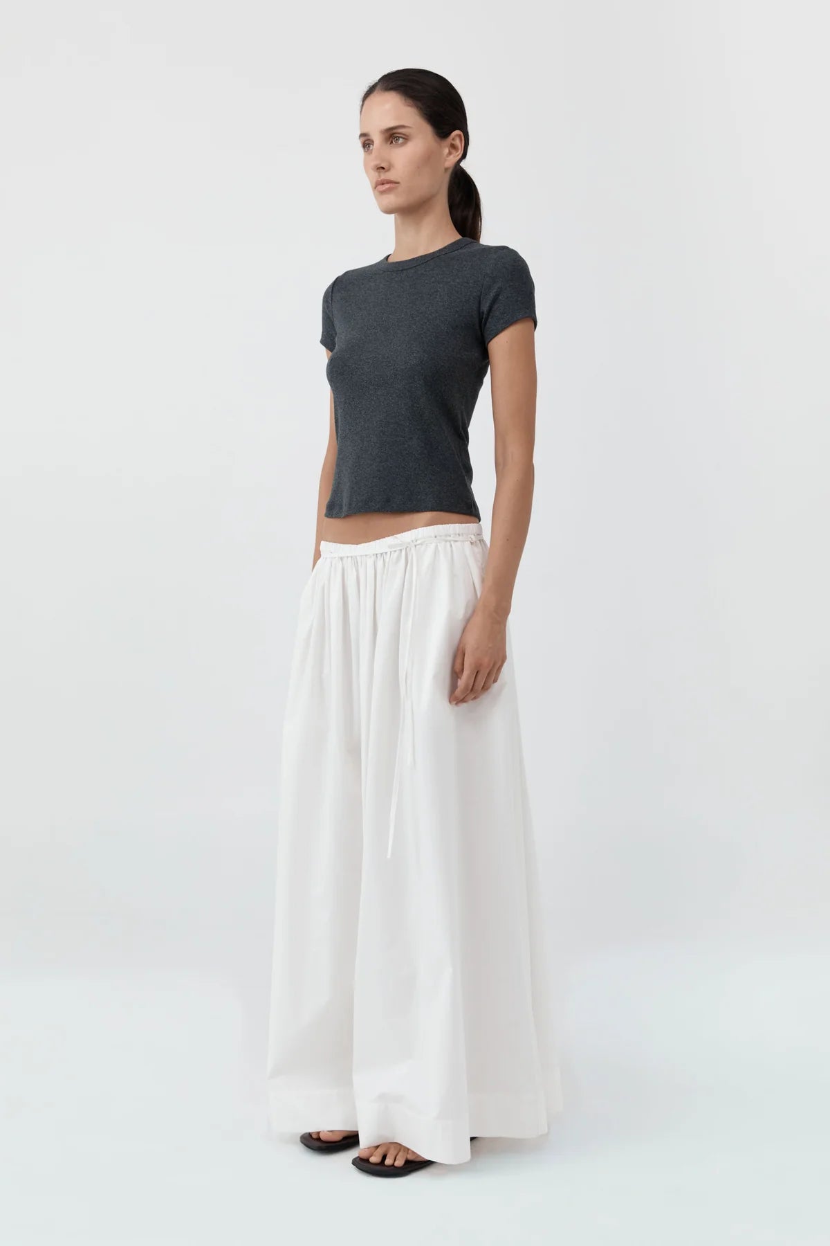 (PRE-ORDER) ORGANIC COTTON BABY TEE - CHARCOAL MELANGE