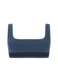 M19 FINE RIB WOOL BRALET - DENIM