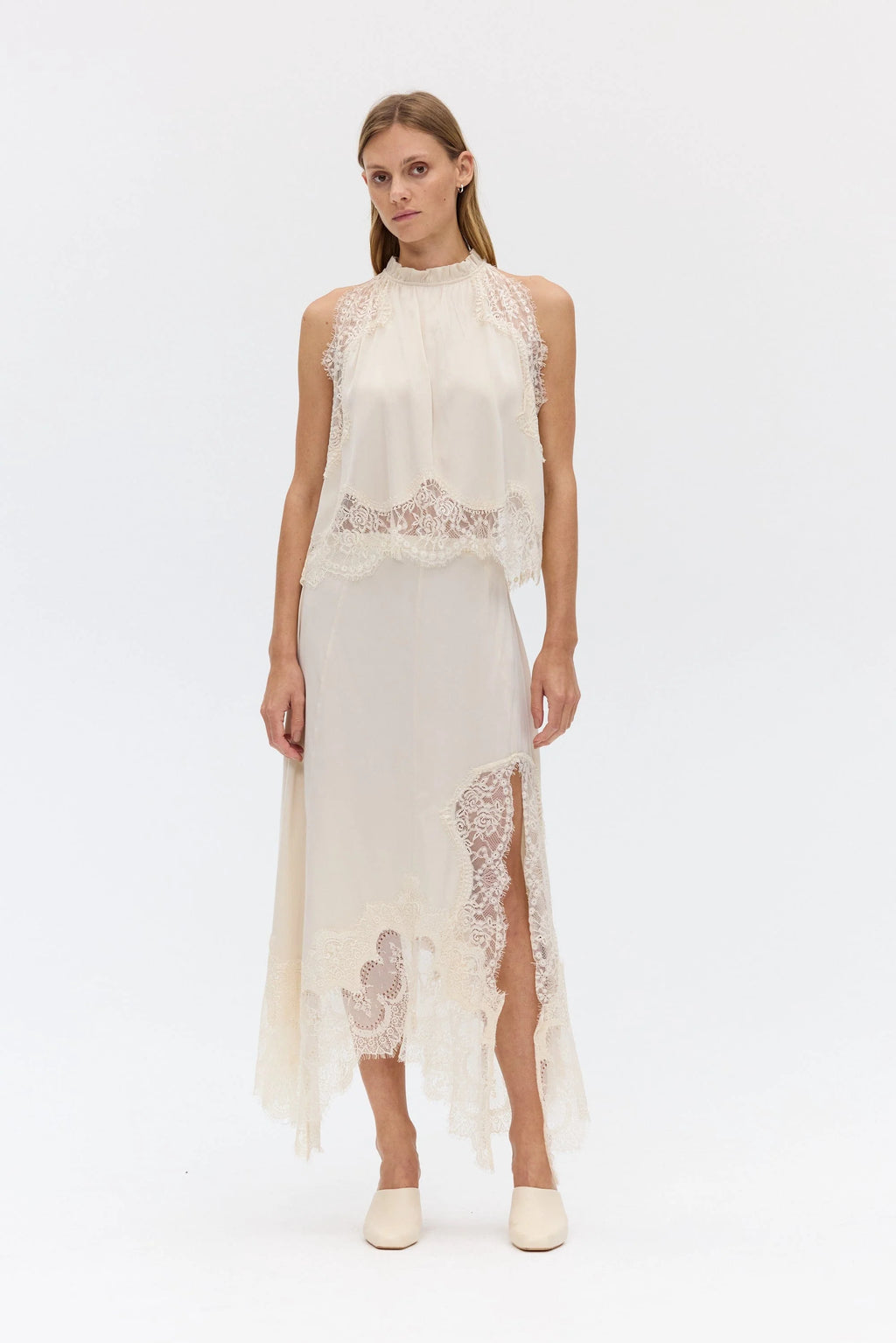 VISIONS LACE SKIRT - BUTTERCREAM