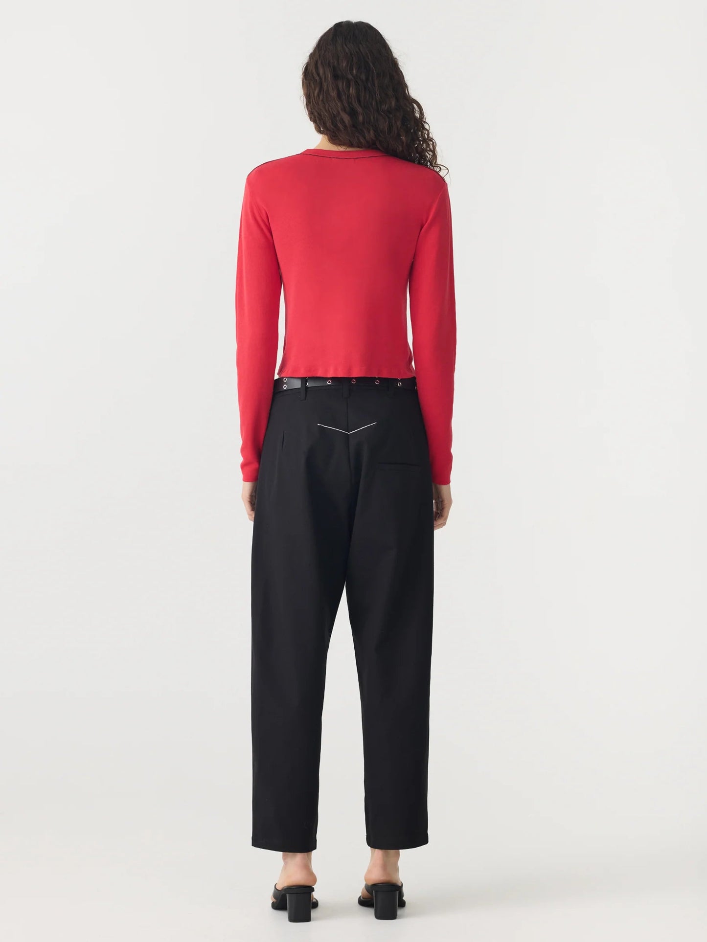 KNITTED BABY LS T SHIRT - RED