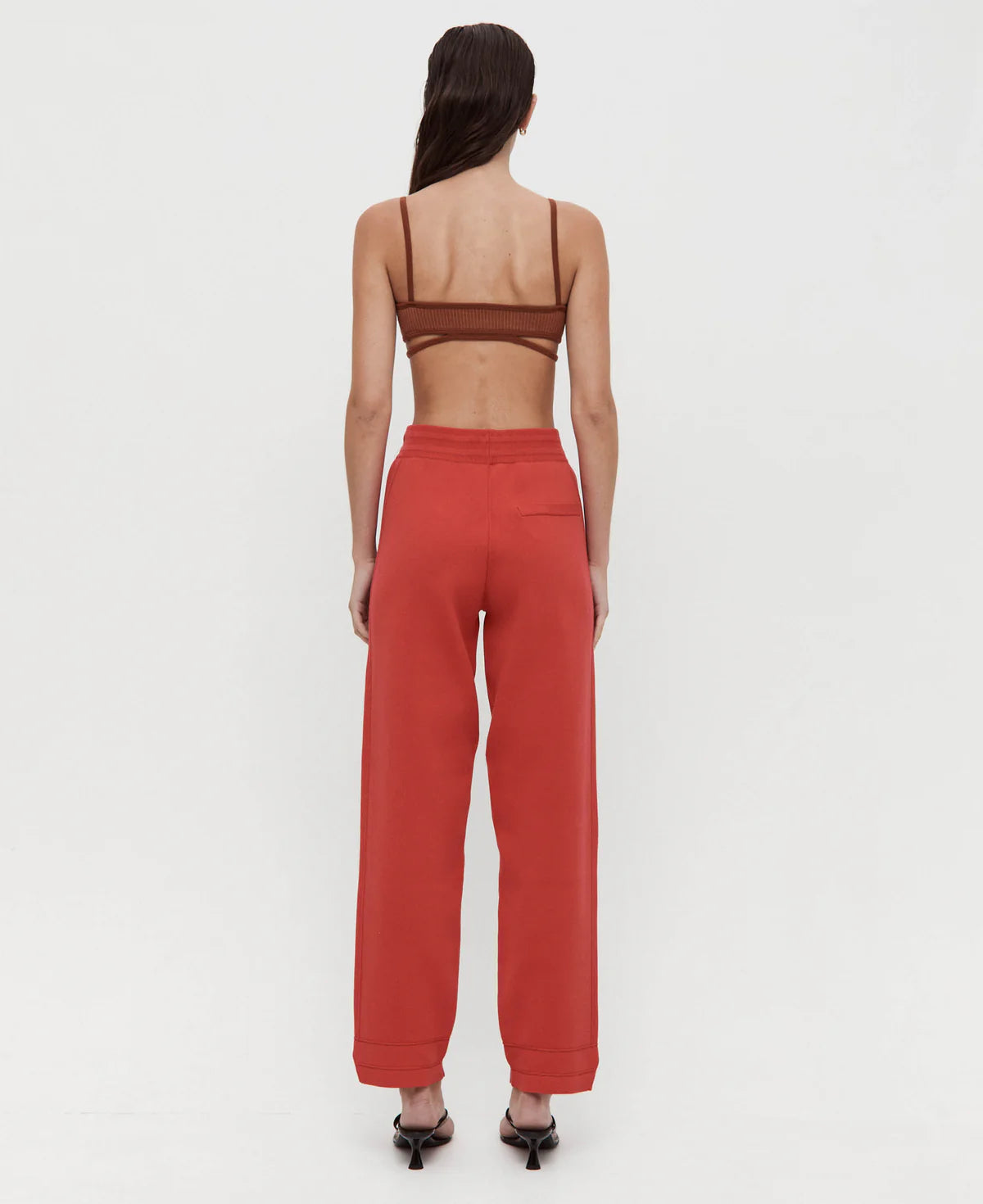 ORGANIC MOTLEY TRACK PANT - CRIMSON
