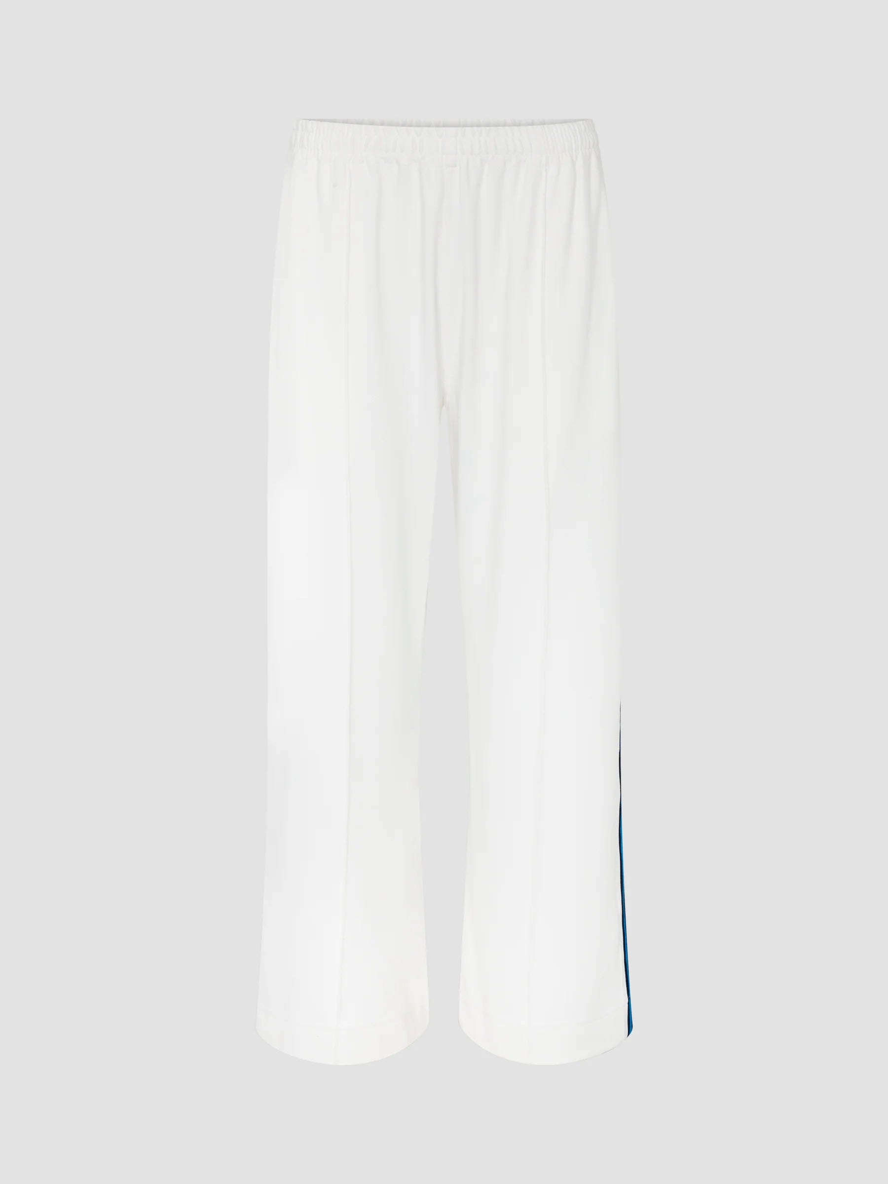 DOUBLE STRIPE WIDE LEG PANT - WHITE/ COBALT & INK STRIPE