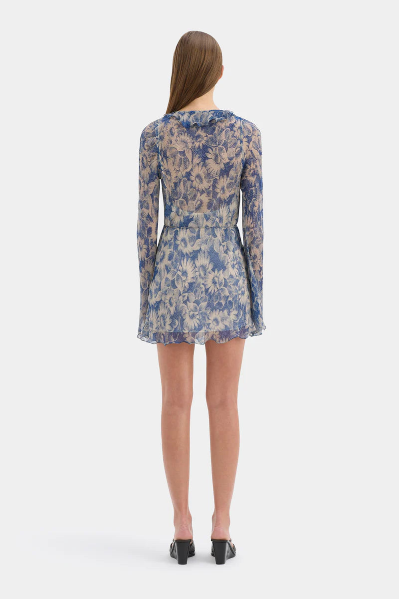 (PRE-ORDER) LILIA RUFFLE LONG SLEEVE MINI DRESS