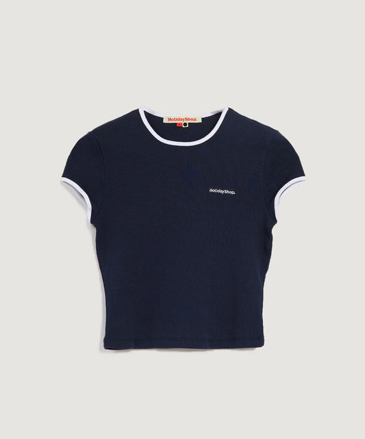 (PRE-ORDER) HS BABY TEE - NAVY/WHITE