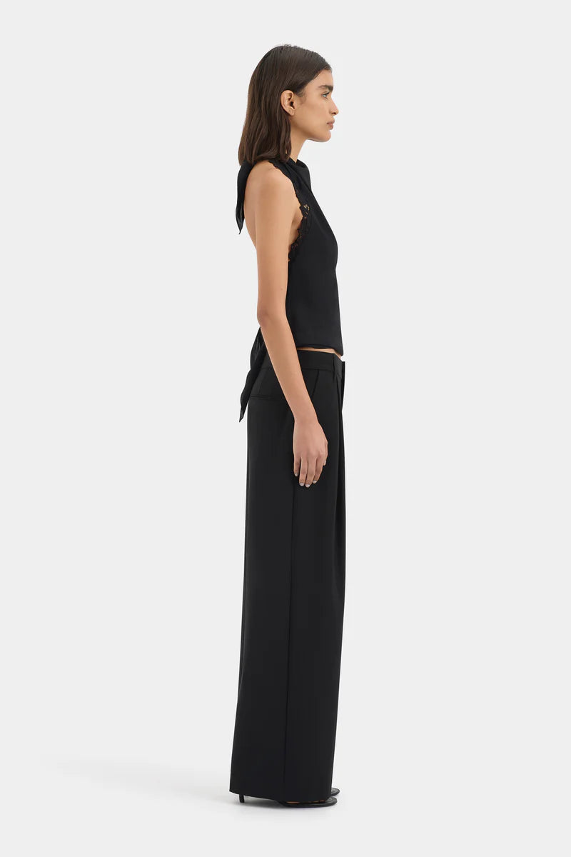 (PRE-ORDER) NORIA HALTER TIE TOP - BLACK
