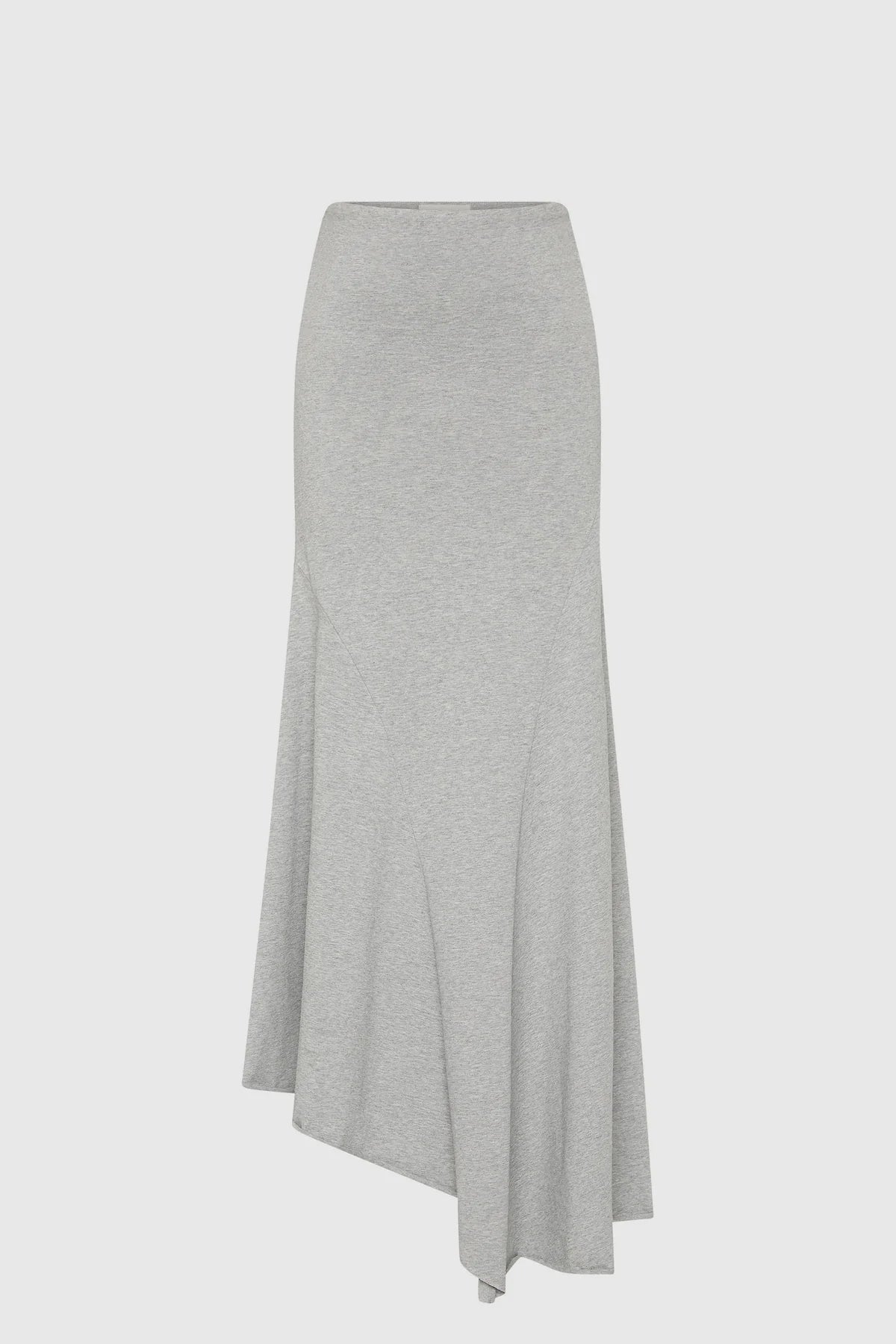 STRAPLESS COTTON JERSEY DRESS - LIGHT GREY MARLE