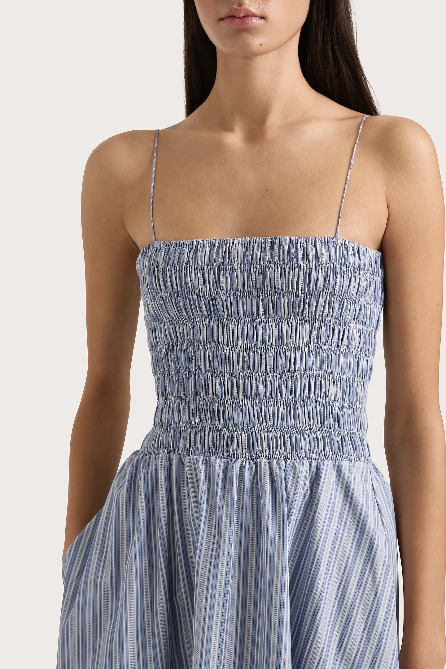 LIDA MAXI DRESS - BLUE STRIPE