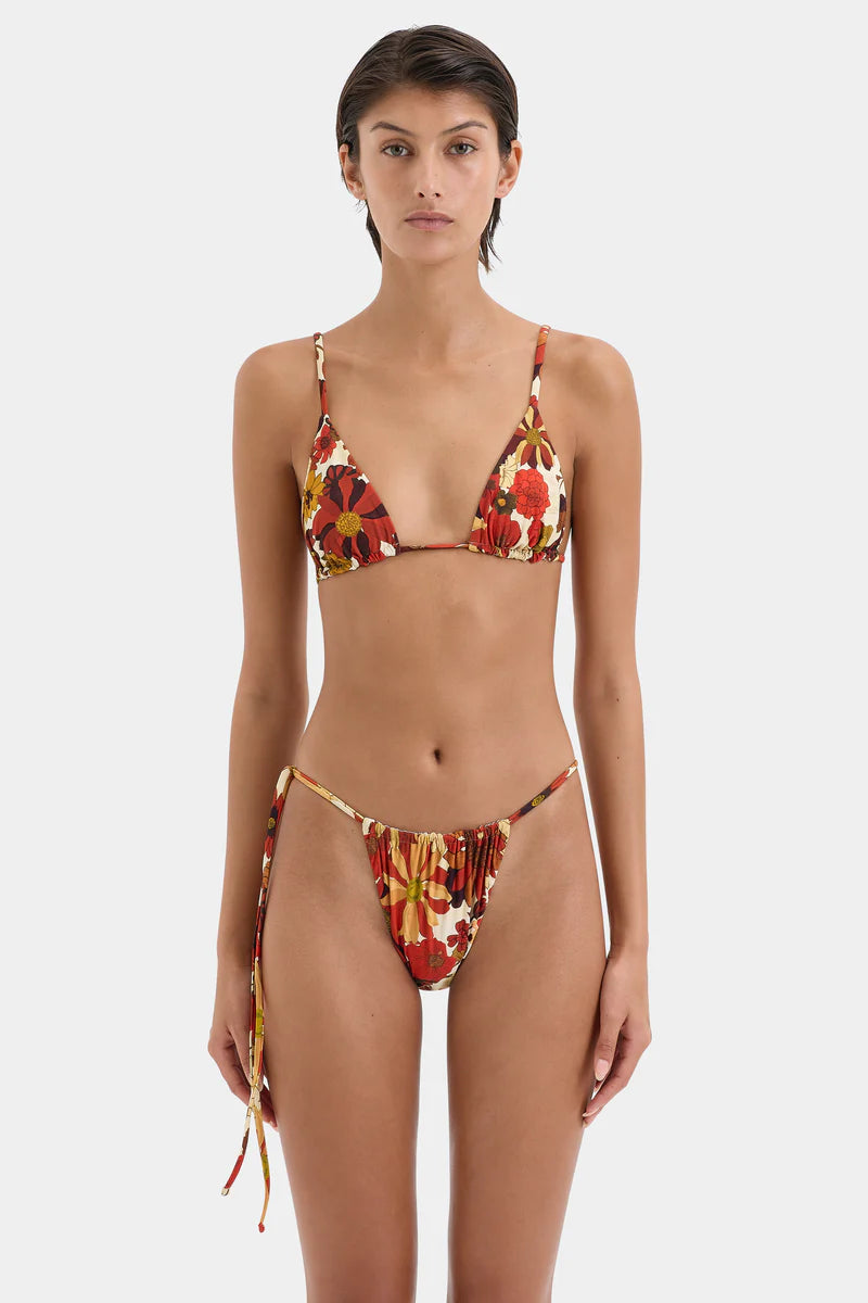 CASTELLA STRING TRIANGLE TOP - FLORA ROSSO